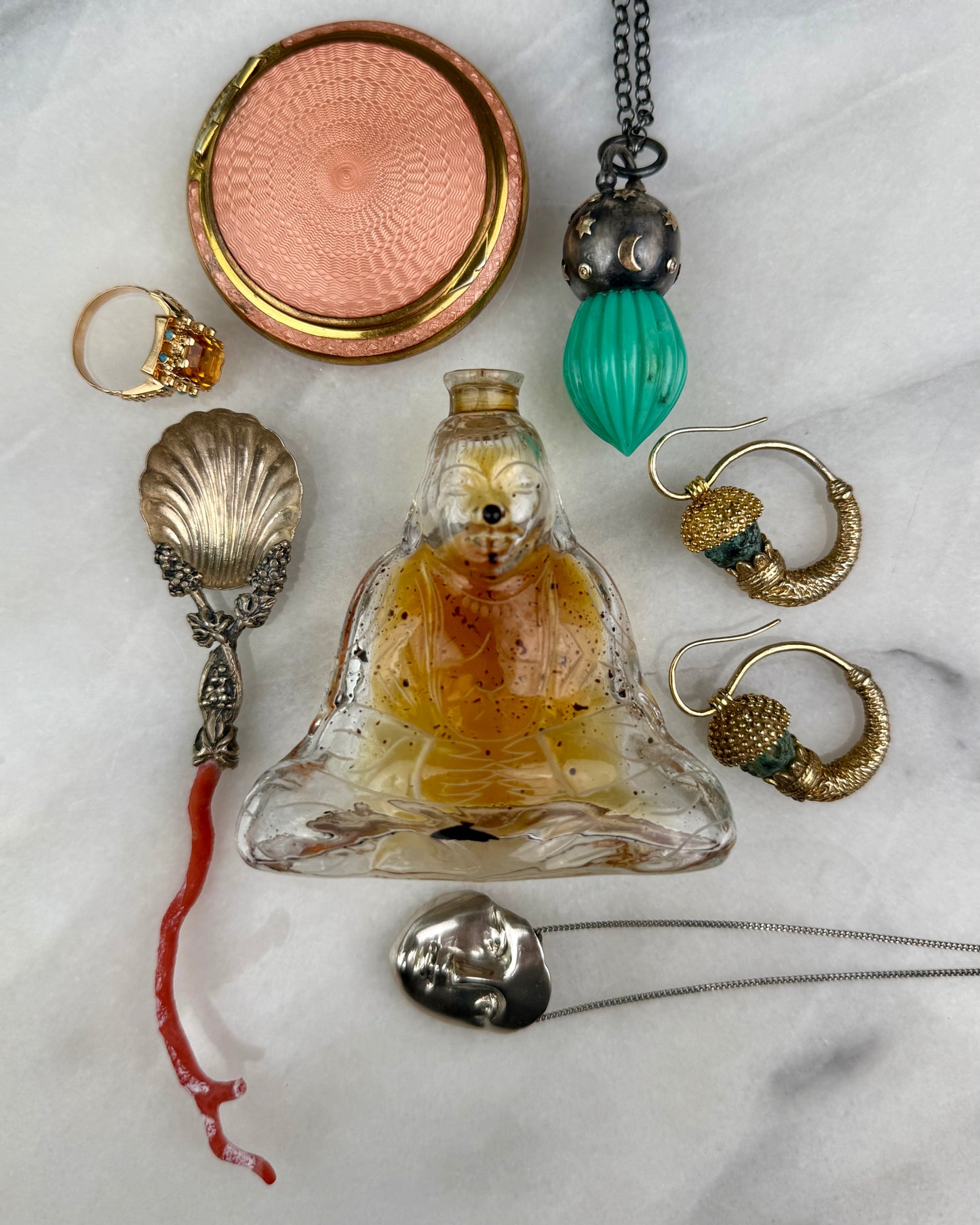 Antique Baccarat for Houbigant "Subtilité" Buddha Perfume Bottle