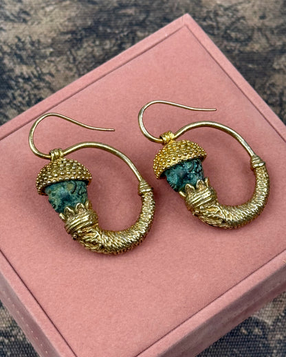 Archaeological Revival Hoop Earrings