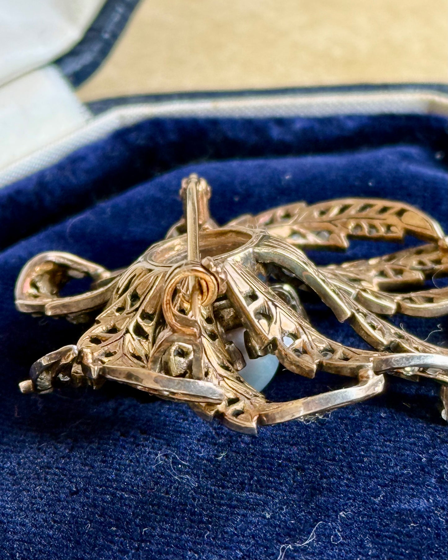 Antique Victorian Diamond and Pearl Brooch