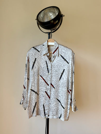 Vintage 90s Escada Margaretha Ley Silk Shirt