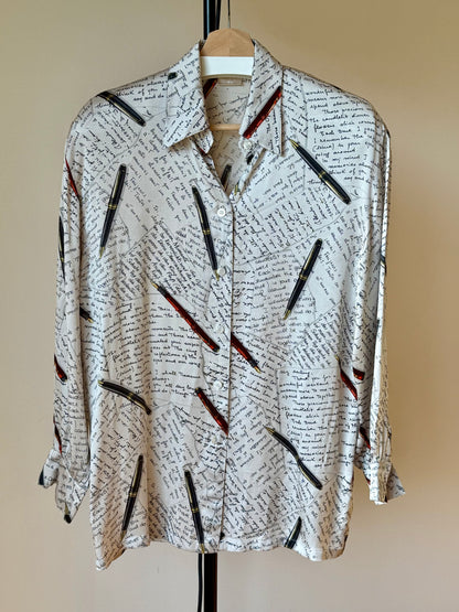 Vintage 90s Escada Margaretha Ley Silk Shirt