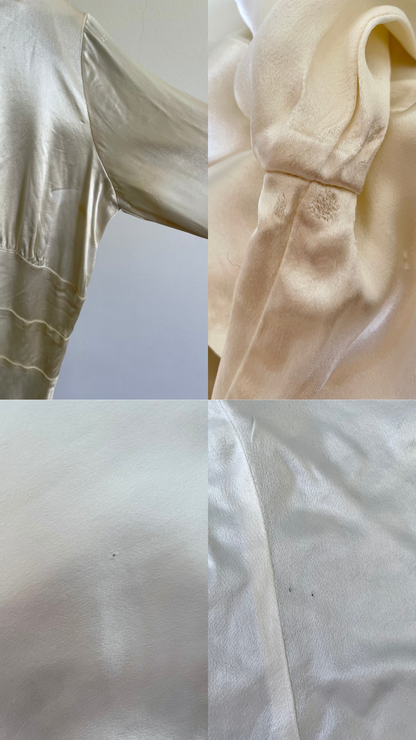Faint underarm marks, underarm repair, pin holes
