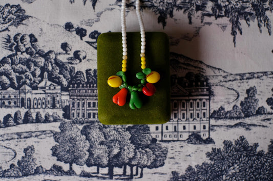 Vintage Tutti Frutti Glass Beads Necklace