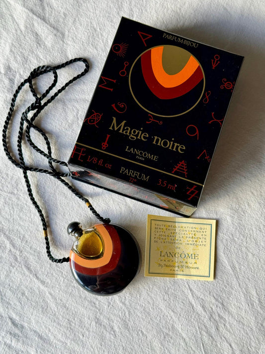 Vintage Lancome Magie Noire Pure Parfum Pendant (Parfum Bijou) 3,5ml First Edition, 1978