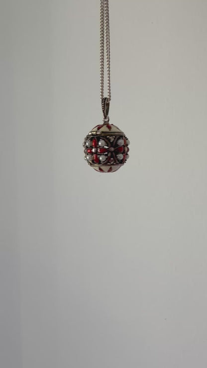 Pre-owned Vinaigrette Enamelled Silver Pendant