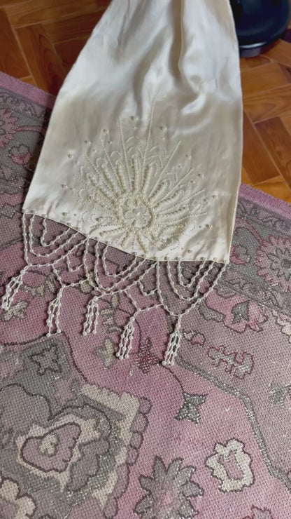 Vintage 1920's Silk Wedding Dress Set
