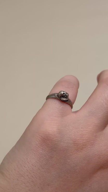 Ancient Roman Silver Ring with Head of Zeus (Jupiter), 1st–2nd Century AD