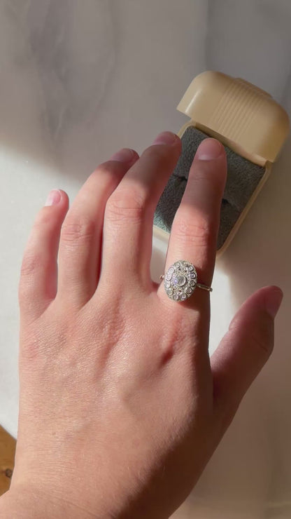 Antique Edwardian Diamond Cluster Ring