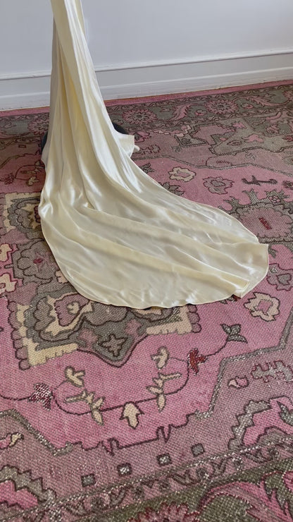 Vintage 1930s Liquid Satin Wedding Gown