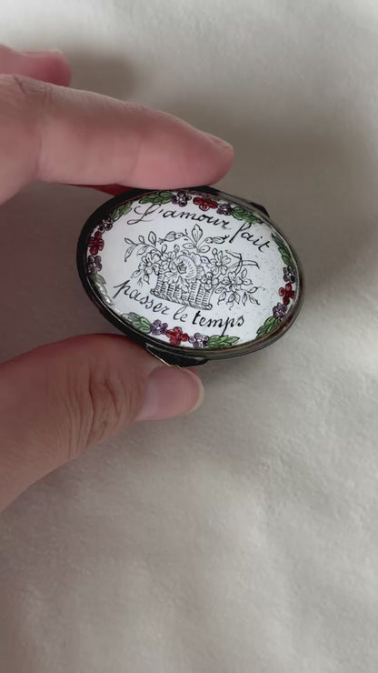 Antique Georgian Enamel Patch Box